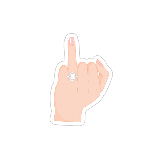 Engaged Ring Finger Flip Sticker *fair*