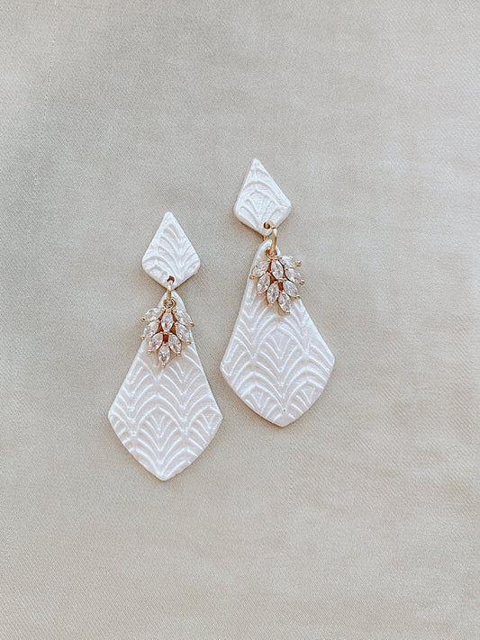 Hydrangea Earrings-Gold