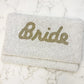 'Bride' Beaded Crossbody/Clutch - Silver